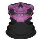 Face protection mask, skull design, purple color